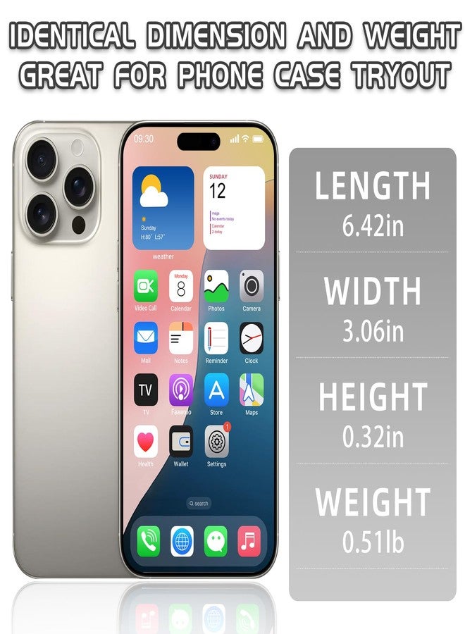 Faawxlo Dummy Fake Phone Model, Looks Like The Real Phone Compatible with Phone 16 PM, for Cell Phone Store Display or Send a Toy Phone for Kids (16ProMax,Natural Titanium,The Screen is Printed with Patterns) - Image 2